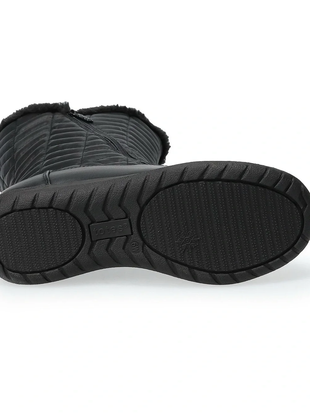 New totes Women's Black Insulated Mid-Calf Winter Boots 8